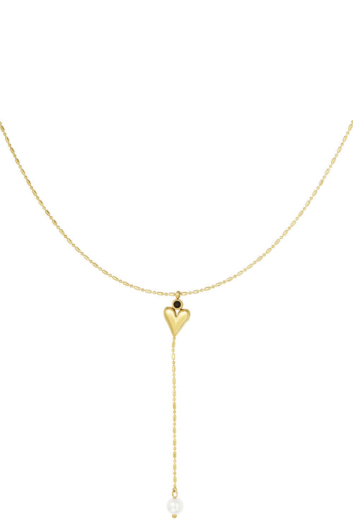classic heart & pearl necklace