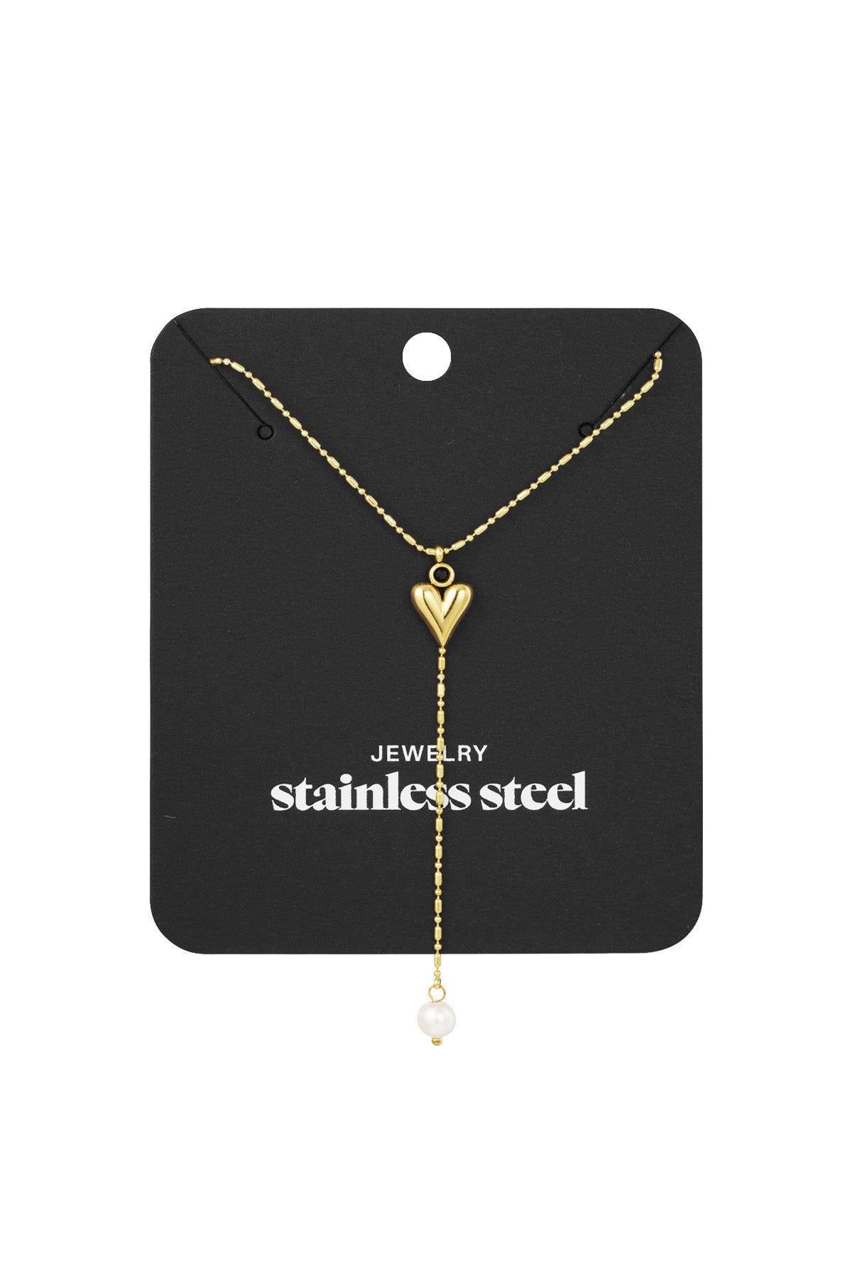 classic heart & pearl necklace