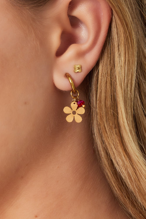 Stainless Steel Drop Earrings Flower Casual Daily