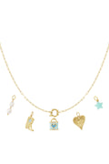 Blue heart DIY necklace