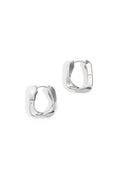 Rectangular twisted hoop earrings