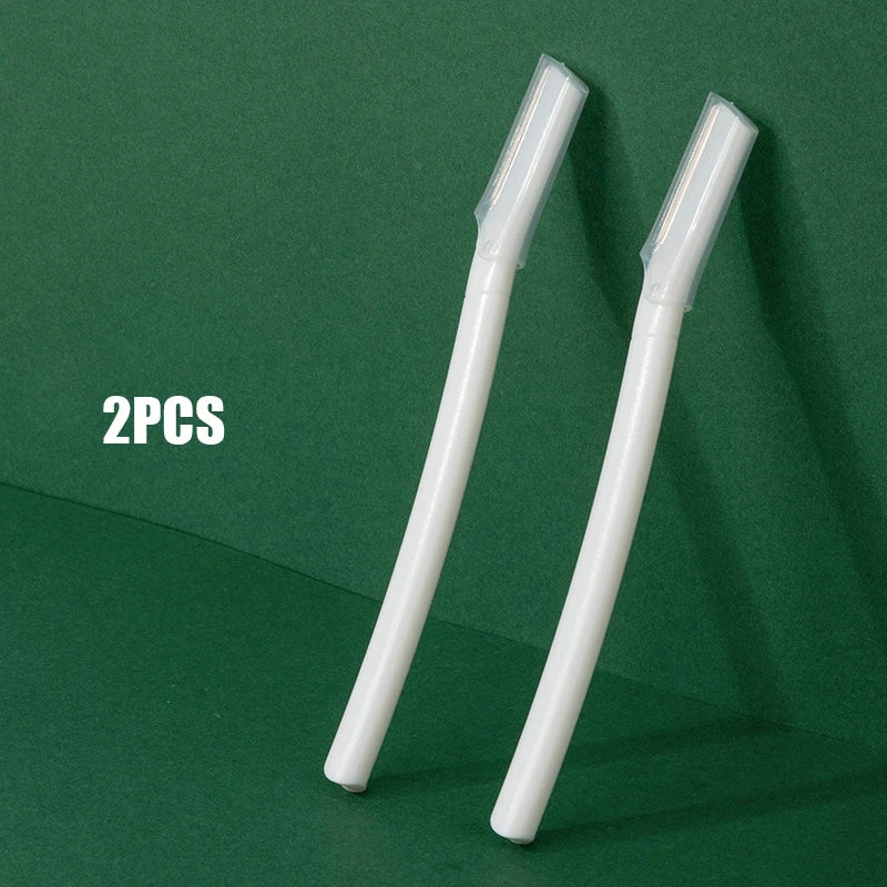2pcs Trimming Knife Eyebrow Razor Eyebrow Trimmer Safe Anti-scratch Eyebrow Shaving Tool Facial Razor Beginner Beauty Tool Set