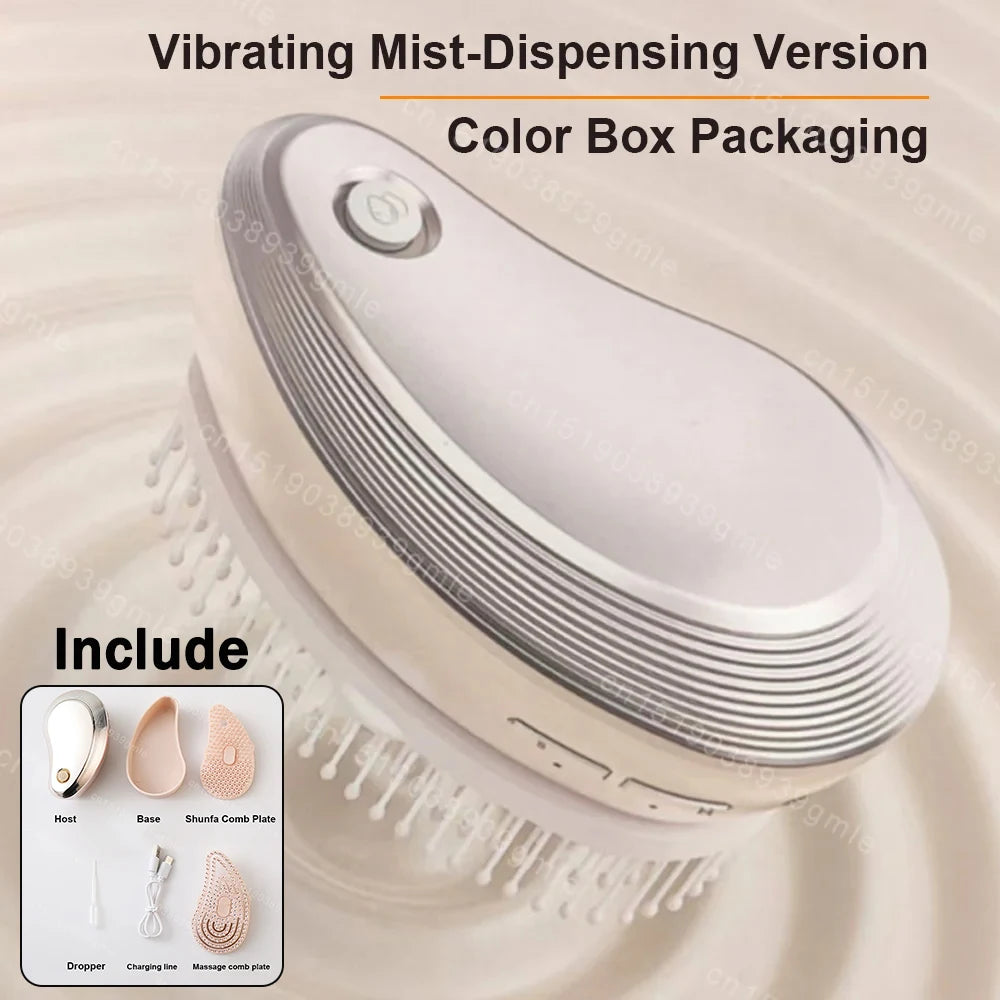 Massage Comb Electric Spray Massager Essential Oil Hair Growth Vibration Atomized Anti Hair Loss Scalp Portable Care Tools