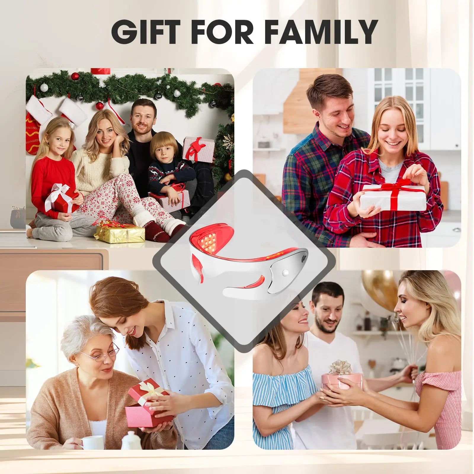 Eye Skincare Massager Vibration Red Light Therapy LED Eye Mask for Lines Wrinkles Dark Circle Removal Beauty Device