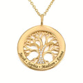 Personalized Life Tree Name Necklace | Gold & Rose Gold | Family Gift