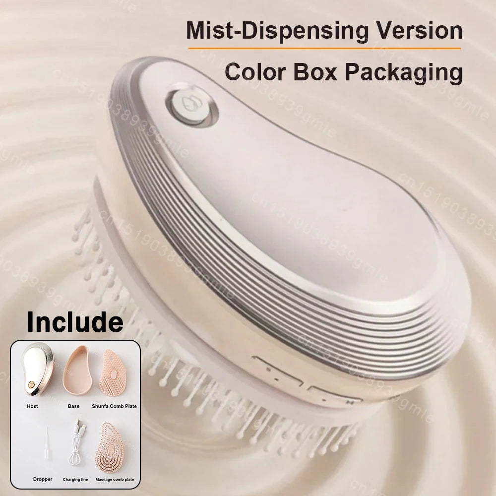 Massage Comb Electric Spray Massager Essential Oil Hair Growth Vibration Atomized Anti Hair Loss Scalp Portable Care Tools