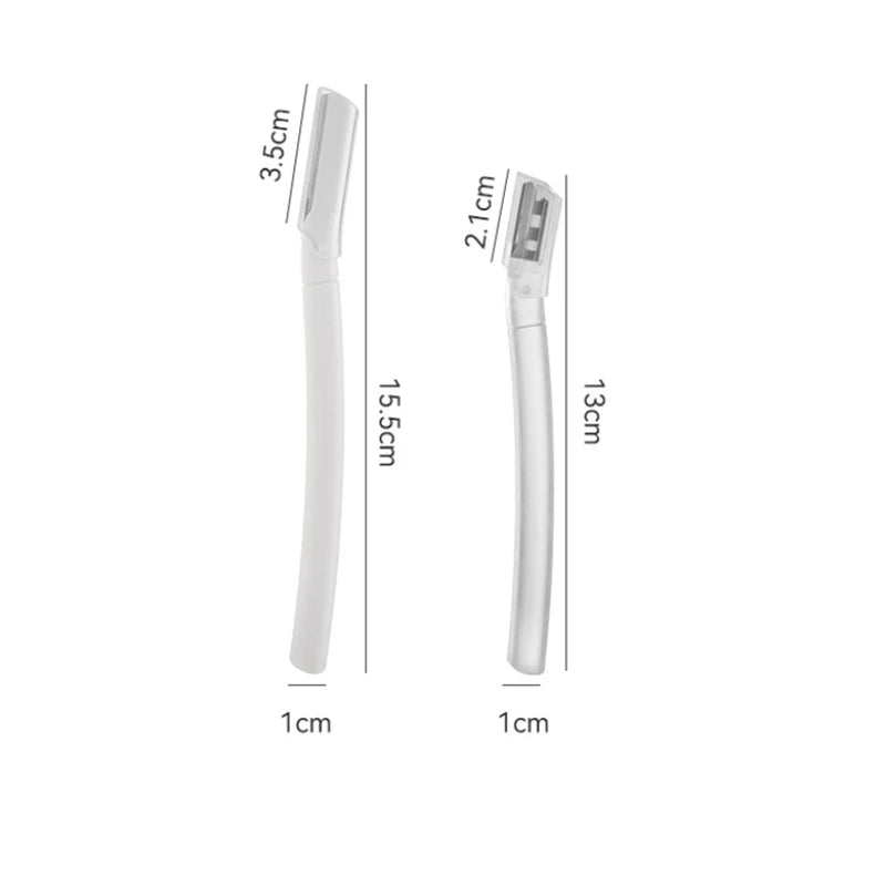 2pcs Trimming Knife Eyebrow Razor Eyebrow Trimmer Safe Anti-scratch Eyebrow Shaving Tool Facial Razor Beginner Beauty Tool Set