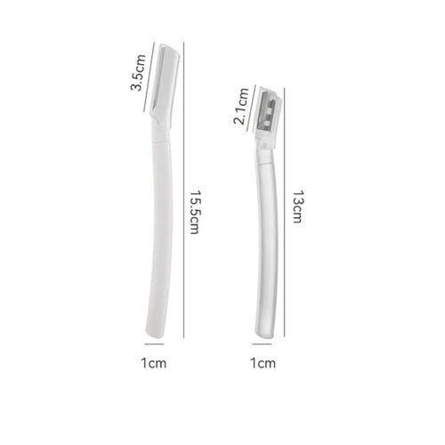 2pcs Trimming Knife Eyebrow Razor Eyebrow Trimmer Safe Anti-scratch Eyebrow Shaving Tool Facial Razor Beginner Beauty Tool Set