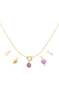 Purple heart DIY necklace