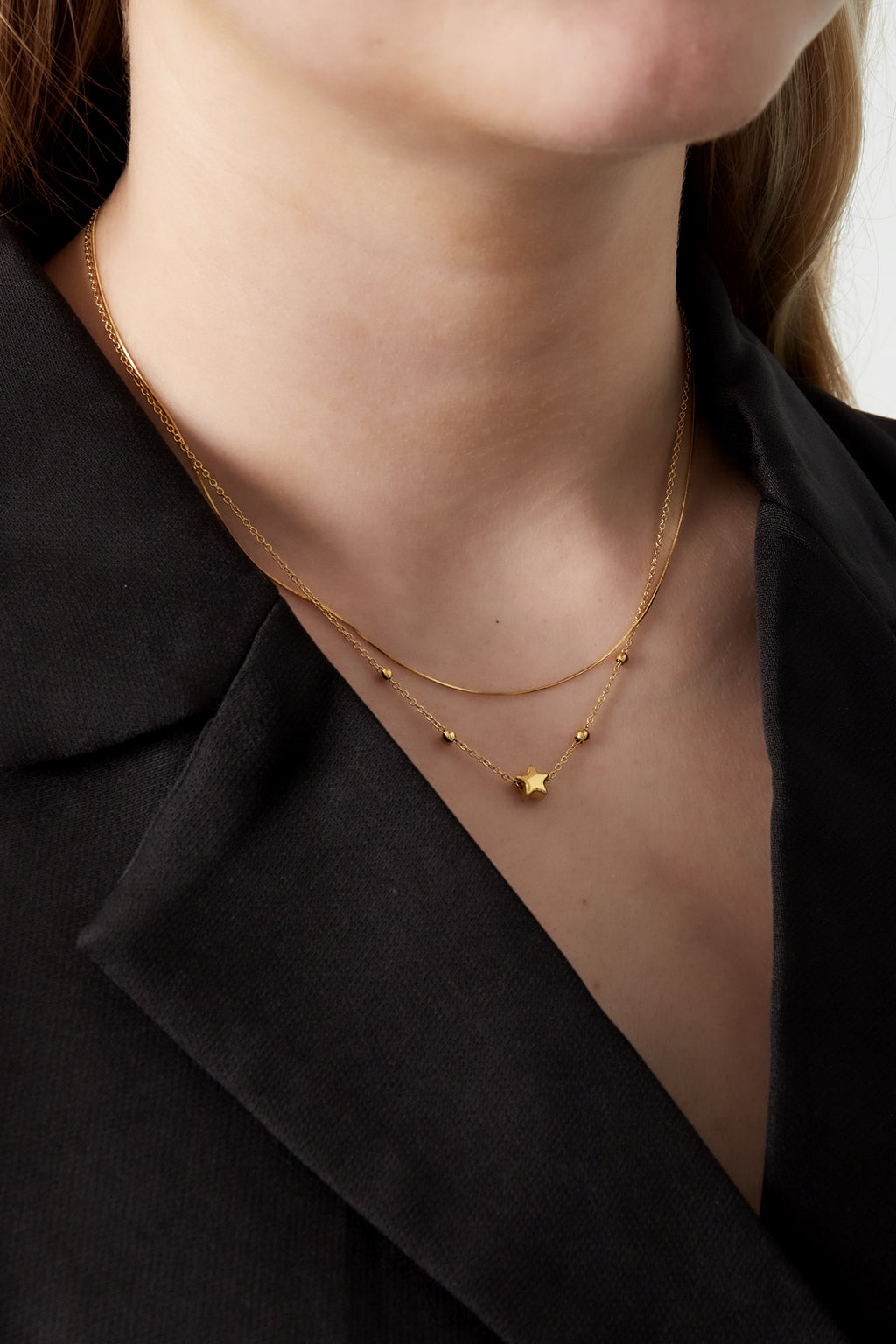 Double Layered Star Necklace